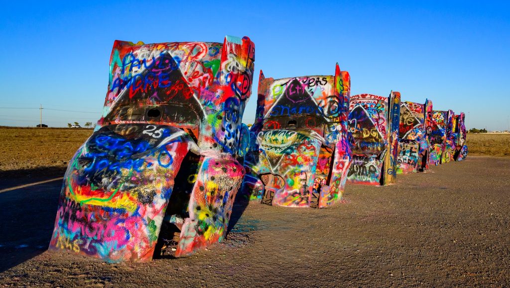 Cadillac Ranch in Amarillo on historic Route 66